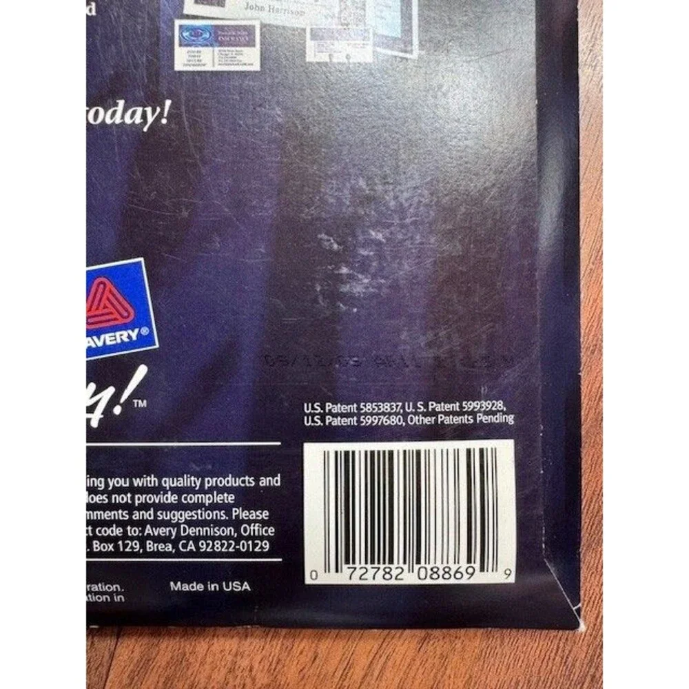 Avery 8869 BUSINESS Cards Print‎ to Edge 2 Sided Clean Edge Inkjet 120 Cards